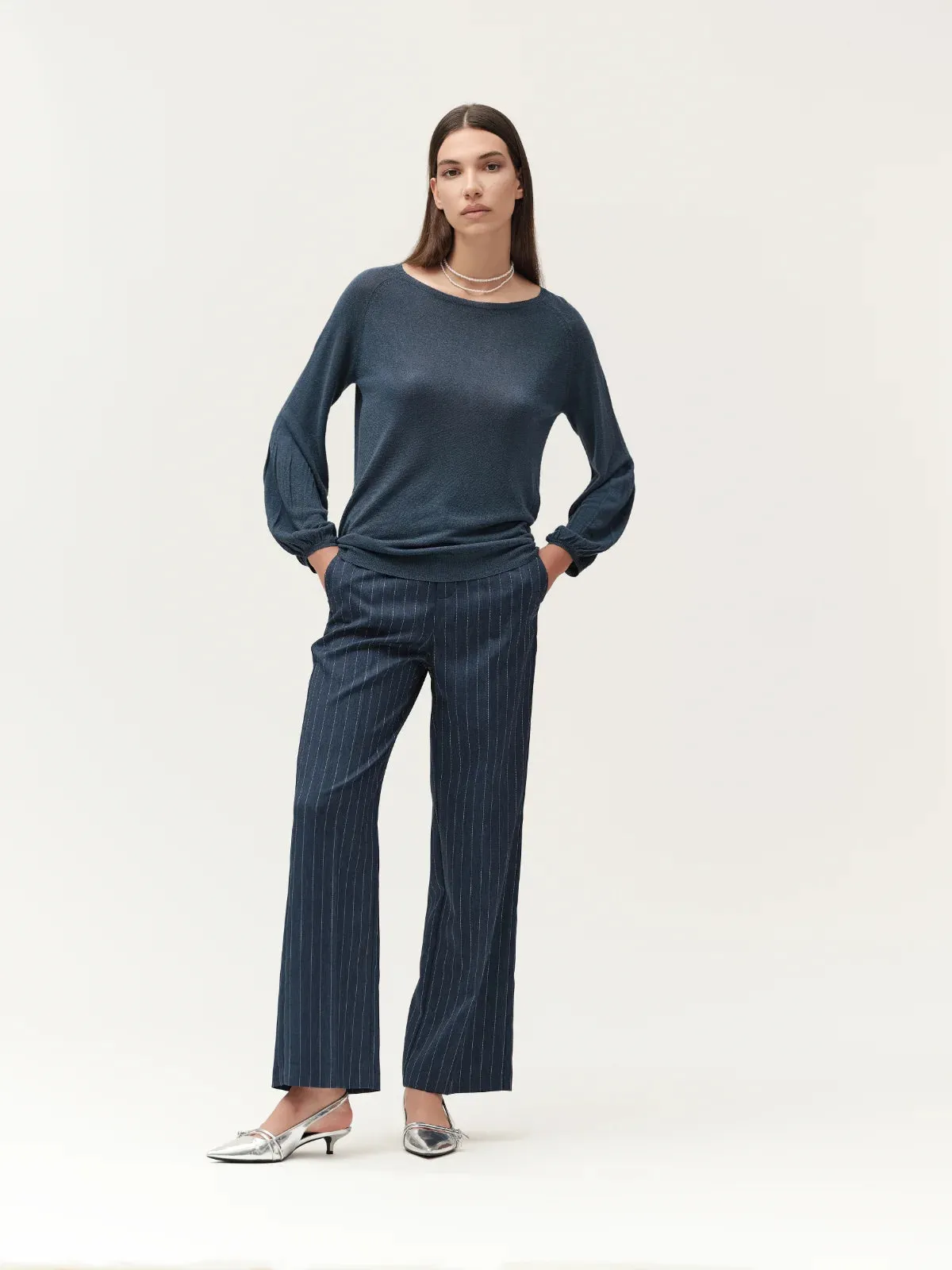 PANTALONE PALAZZO - WHITE WISE