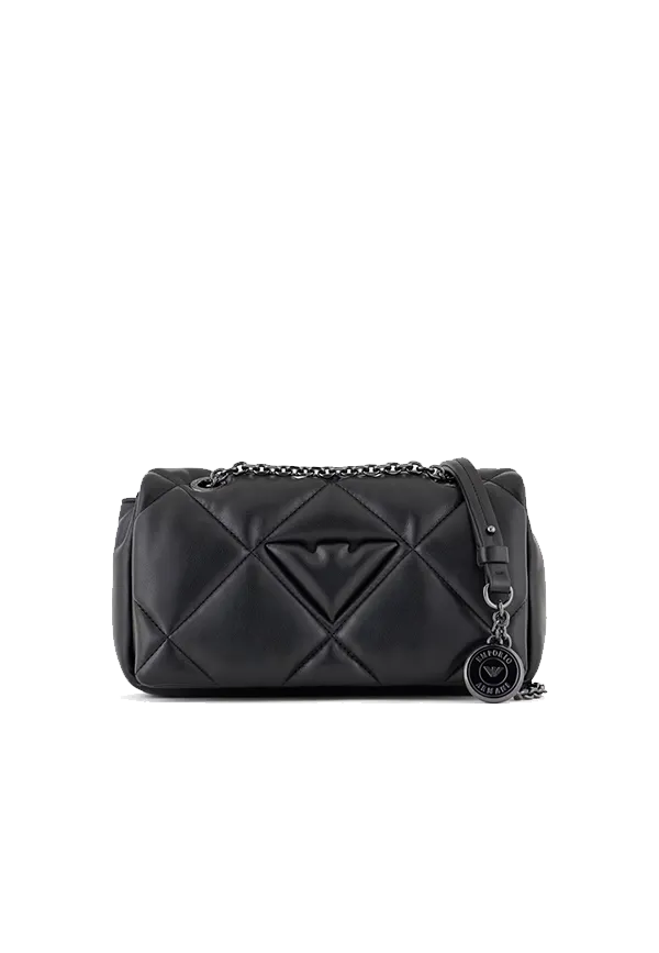 Giorgio Armani - Mini bag a tracolla con patta effetto nappa matelassé