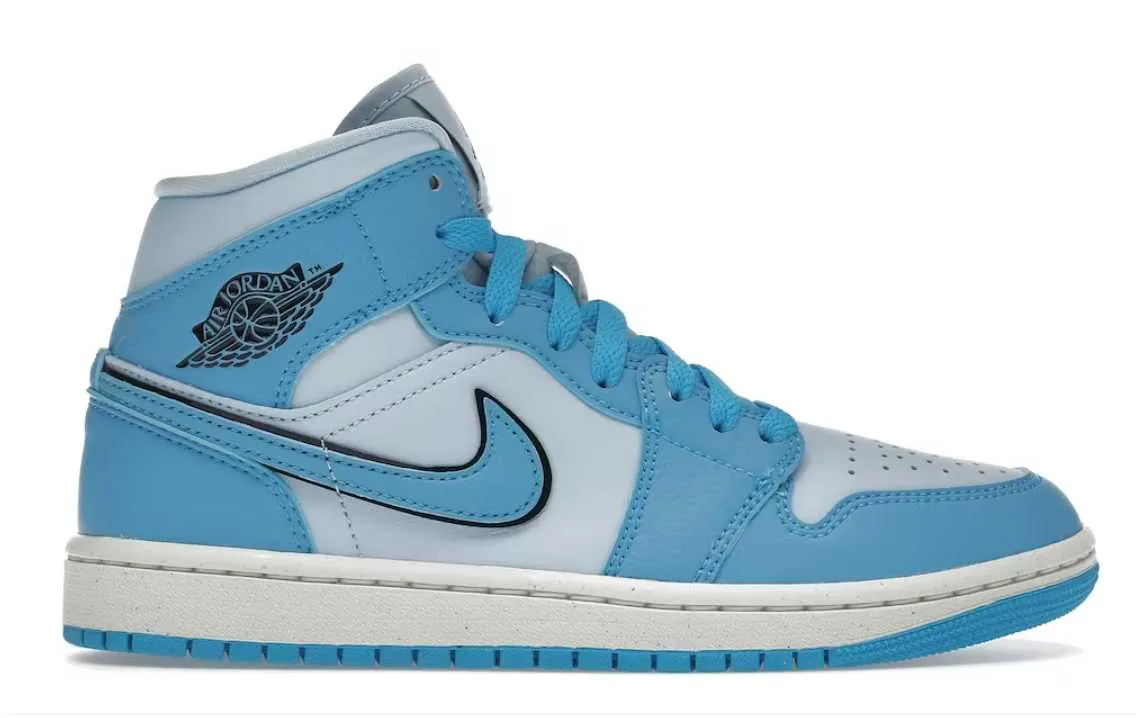 jordan 1 mid se ice blue (women's)
