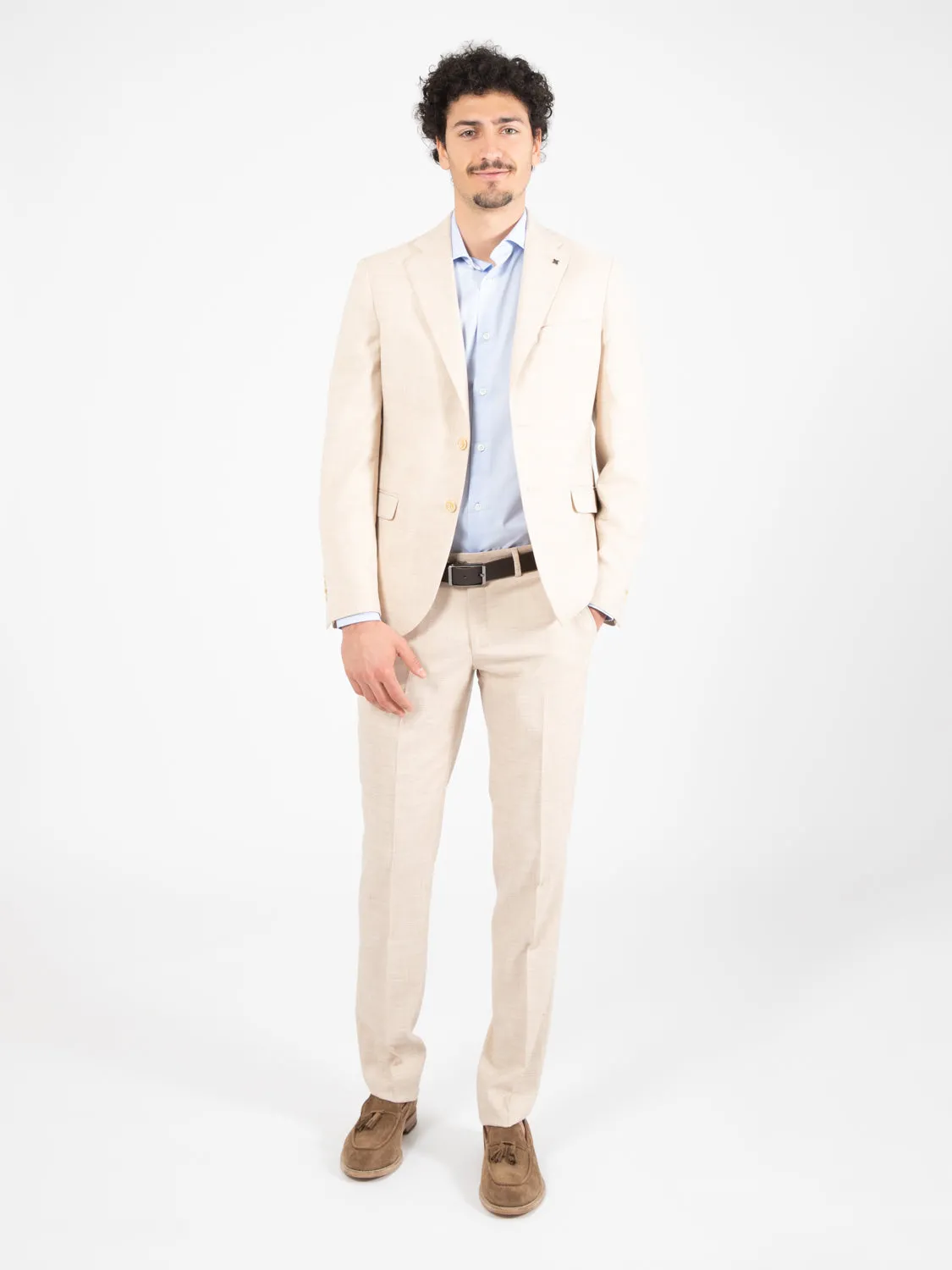 Abito fresco lana sabbia