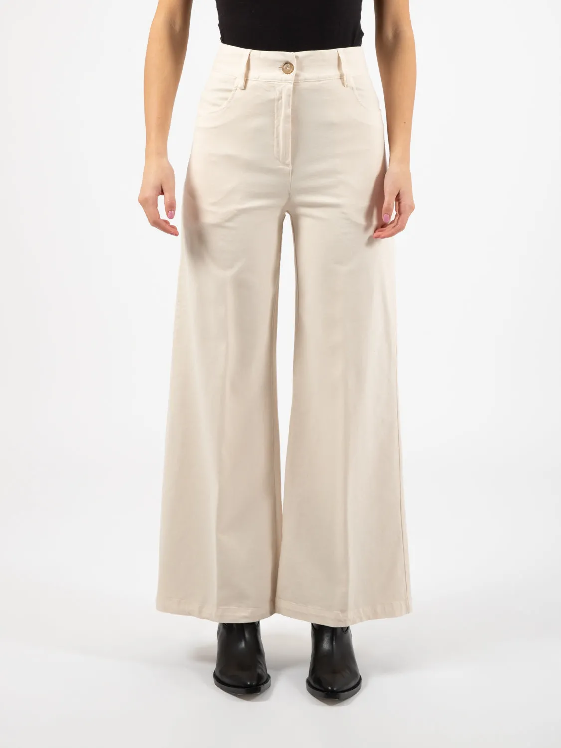 Pantaloni wide champignon