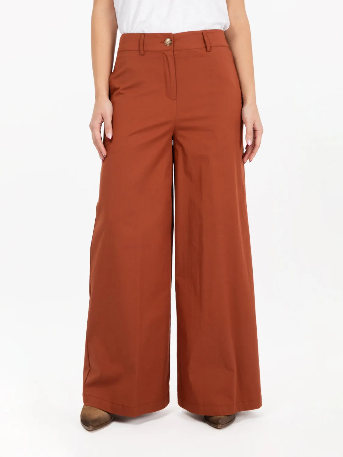 Pantaloni wide sequoia