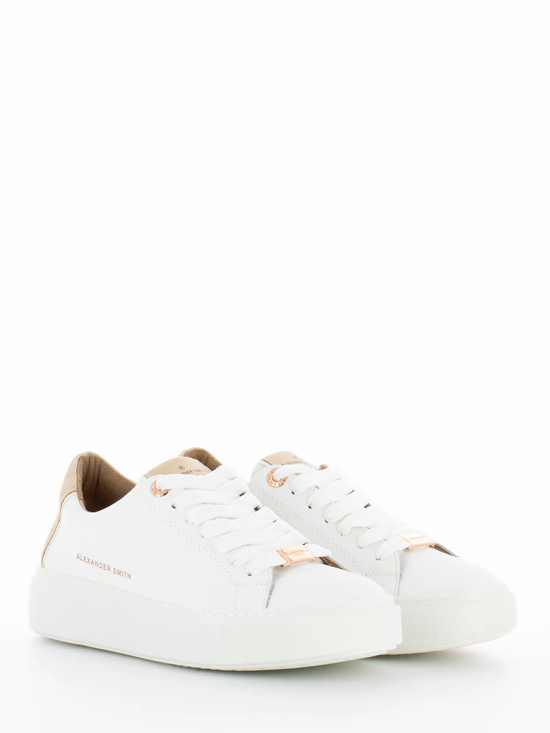 Sneakers in pelle white / black