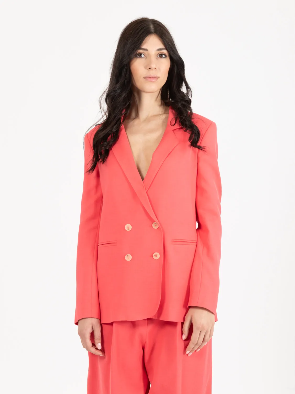 Blazer doppiopetto Cady peonia