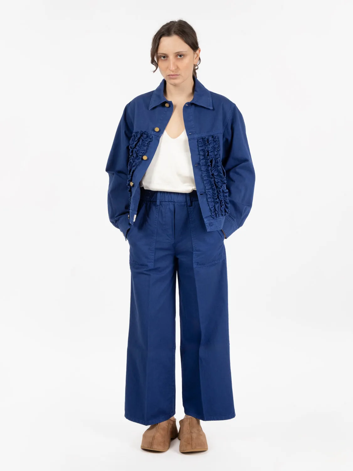 Giacca sporty gabardin inchiostro