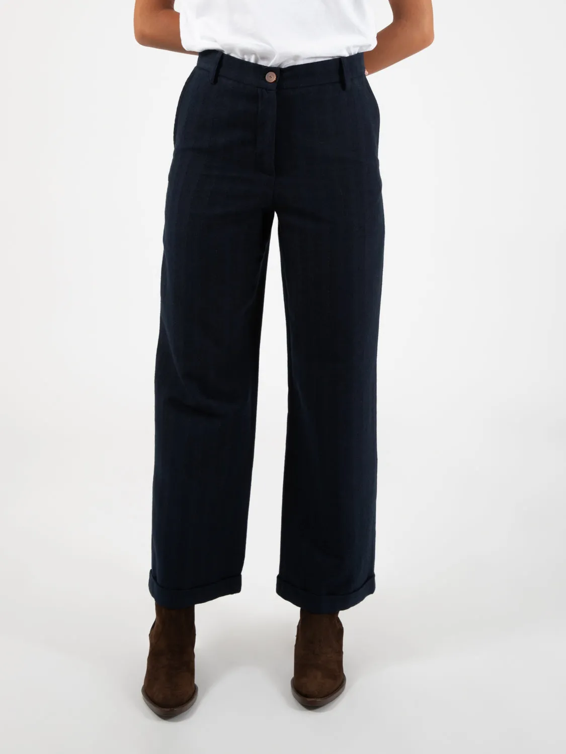 Pantalone gessato Malfil navy