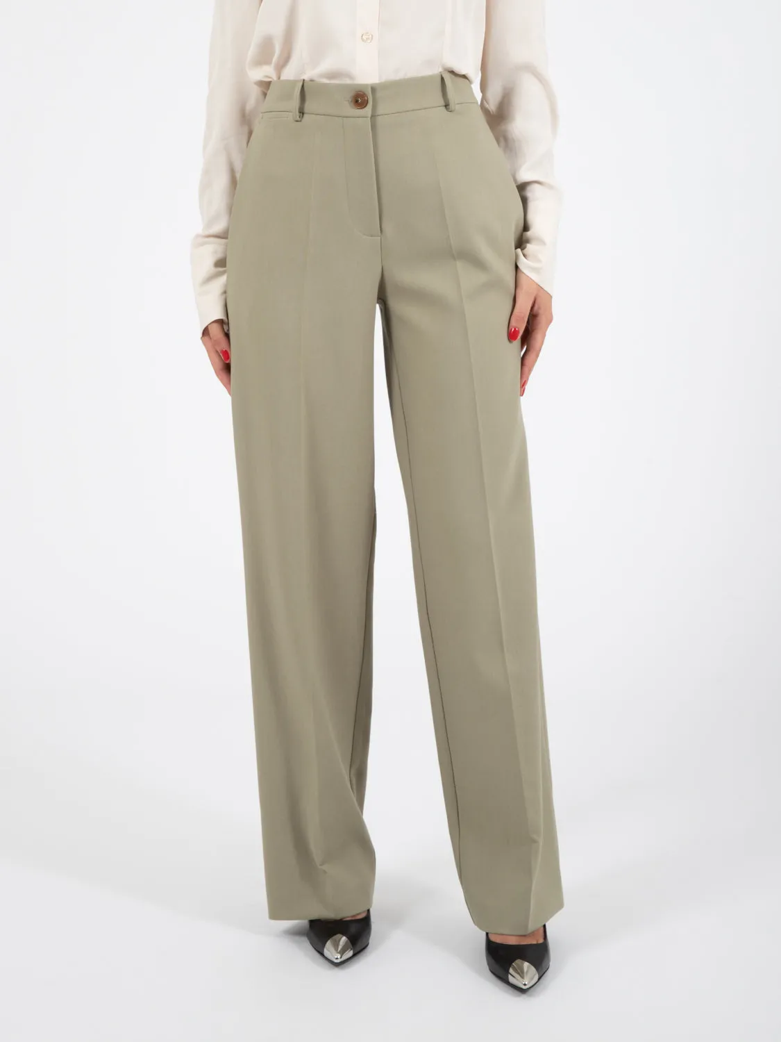 Pantaloni Urban daily dritti salvia