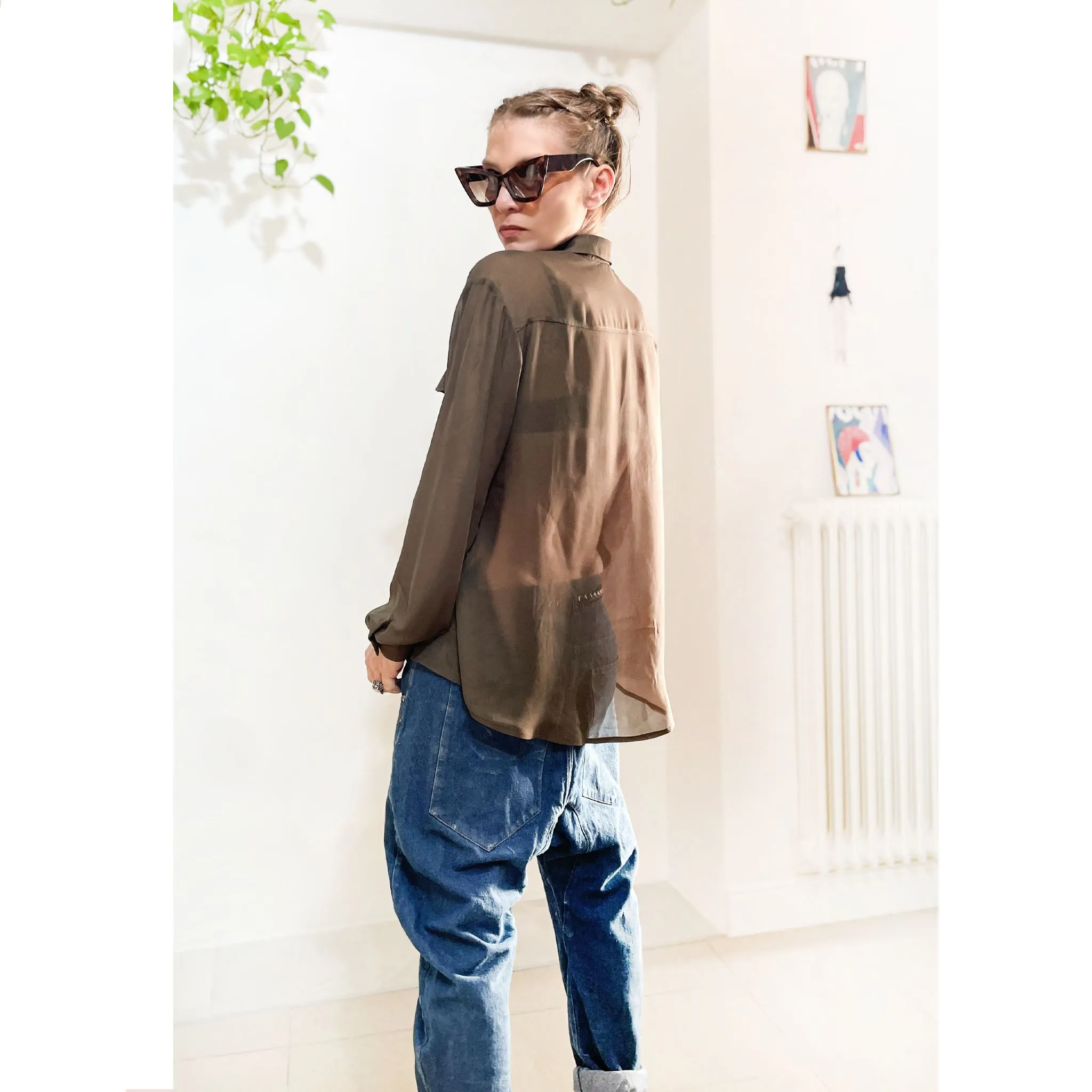 AMALONG- CAMICIA  VOILE DI SETA