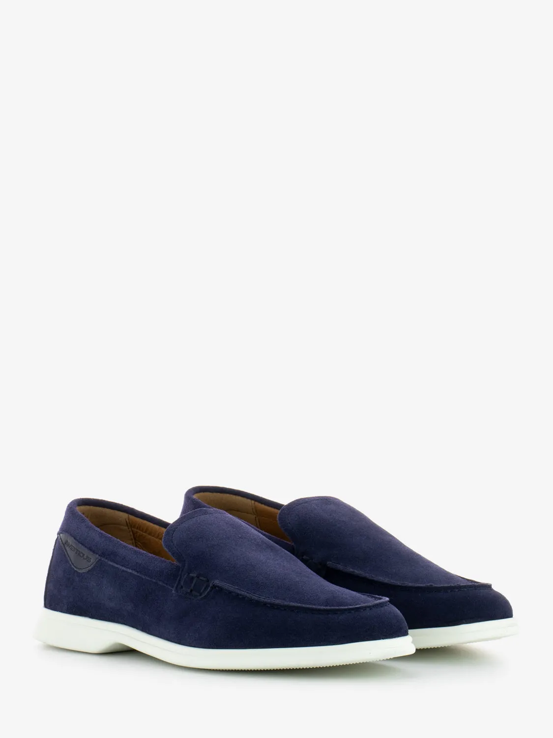 Mocassini in suede blu