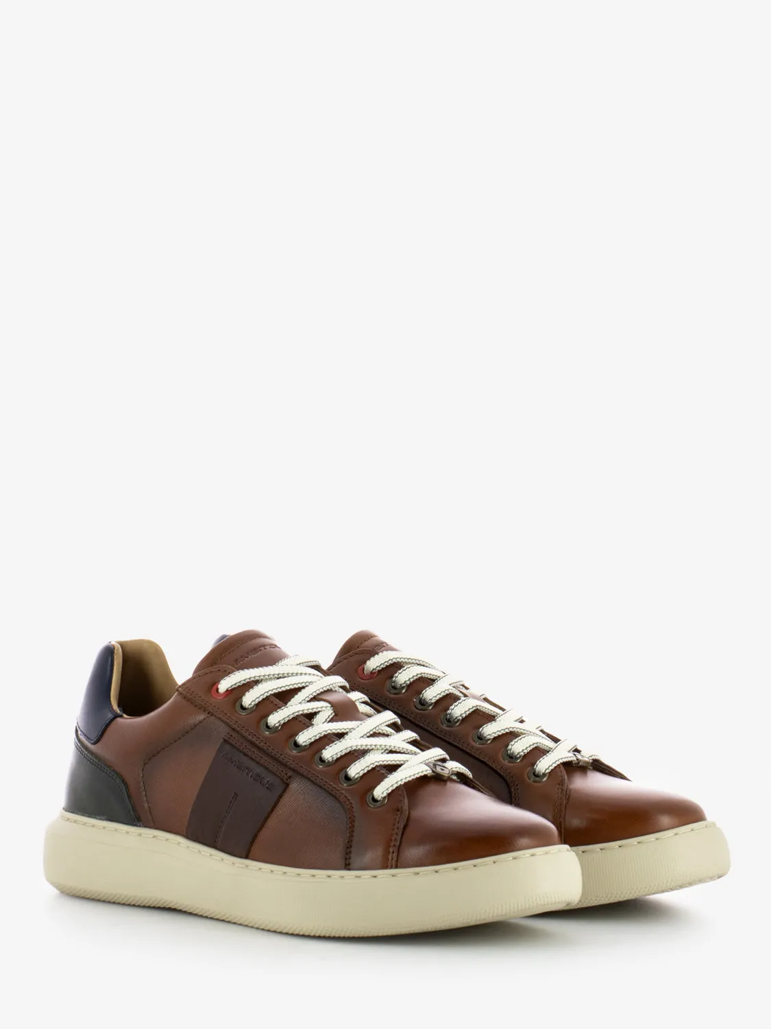 Sneakers in pelle camel