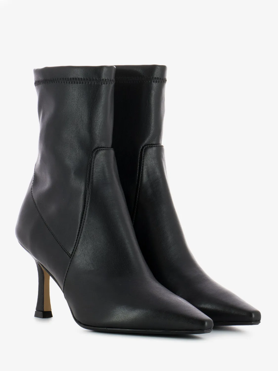 Stivale a calzino in nappa stretch nero