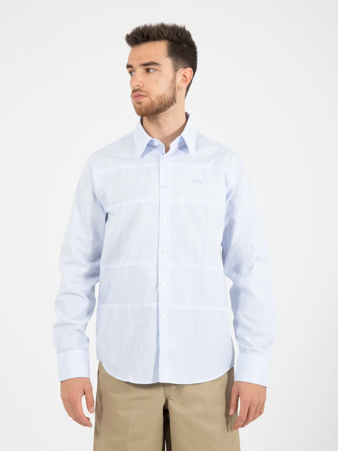 Camicia Stockton heart logo white / light blue