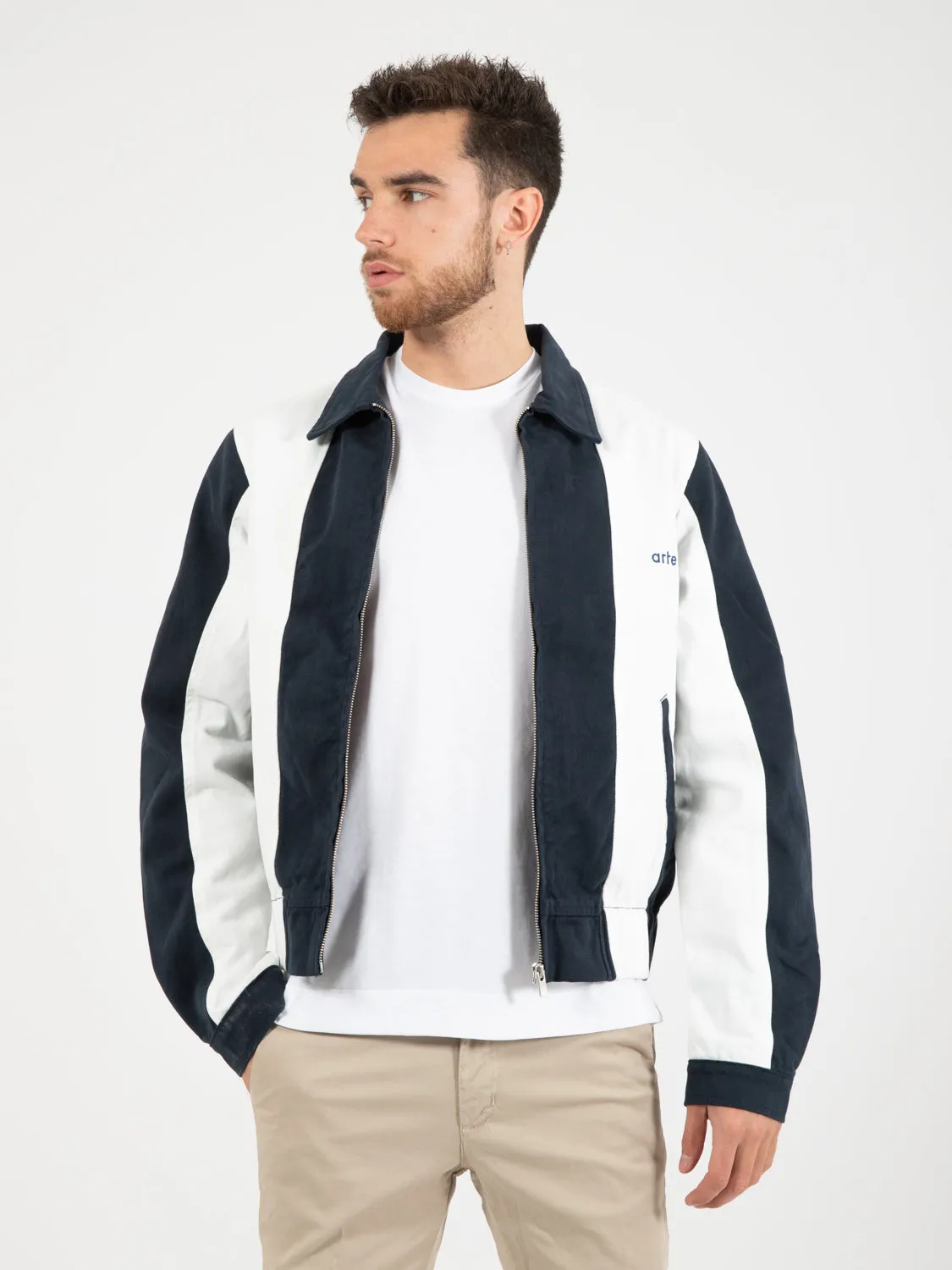 Jacket Jeffrey stripe navy / white