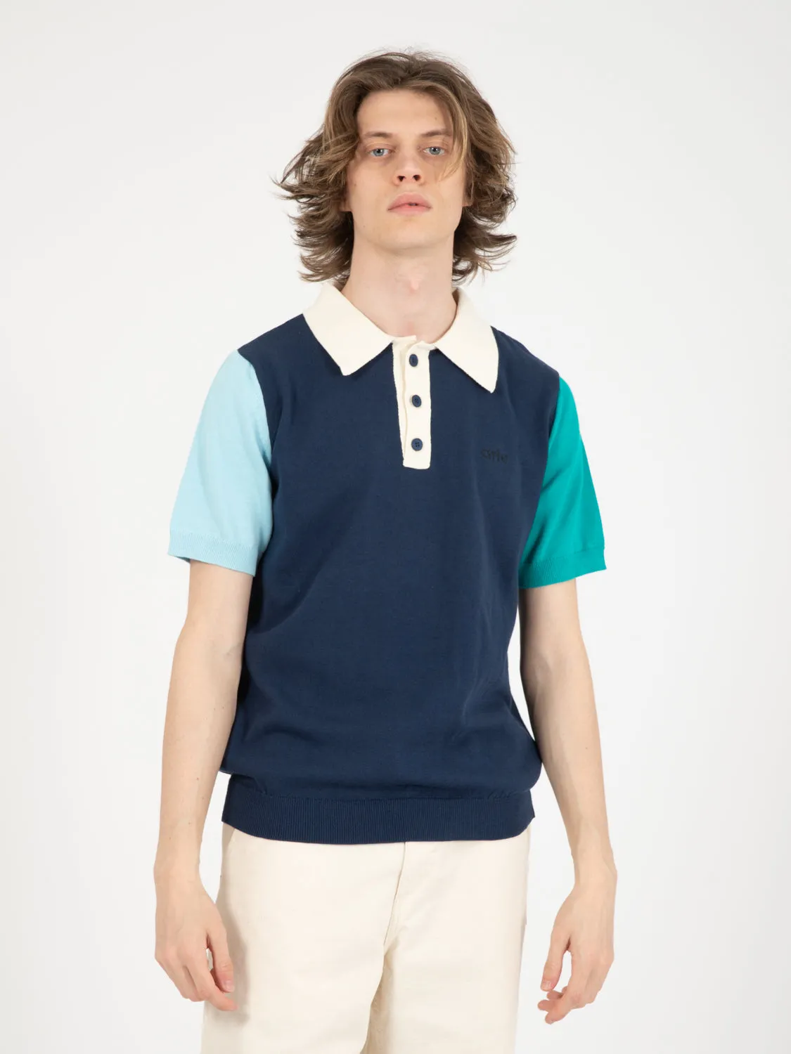Polo Koren contrast navy