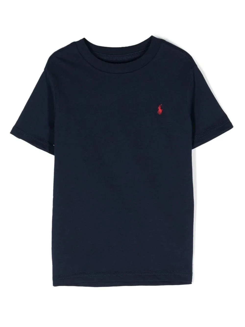 T-SHIRT CON LOGO RICAMATO A CONTRASTO