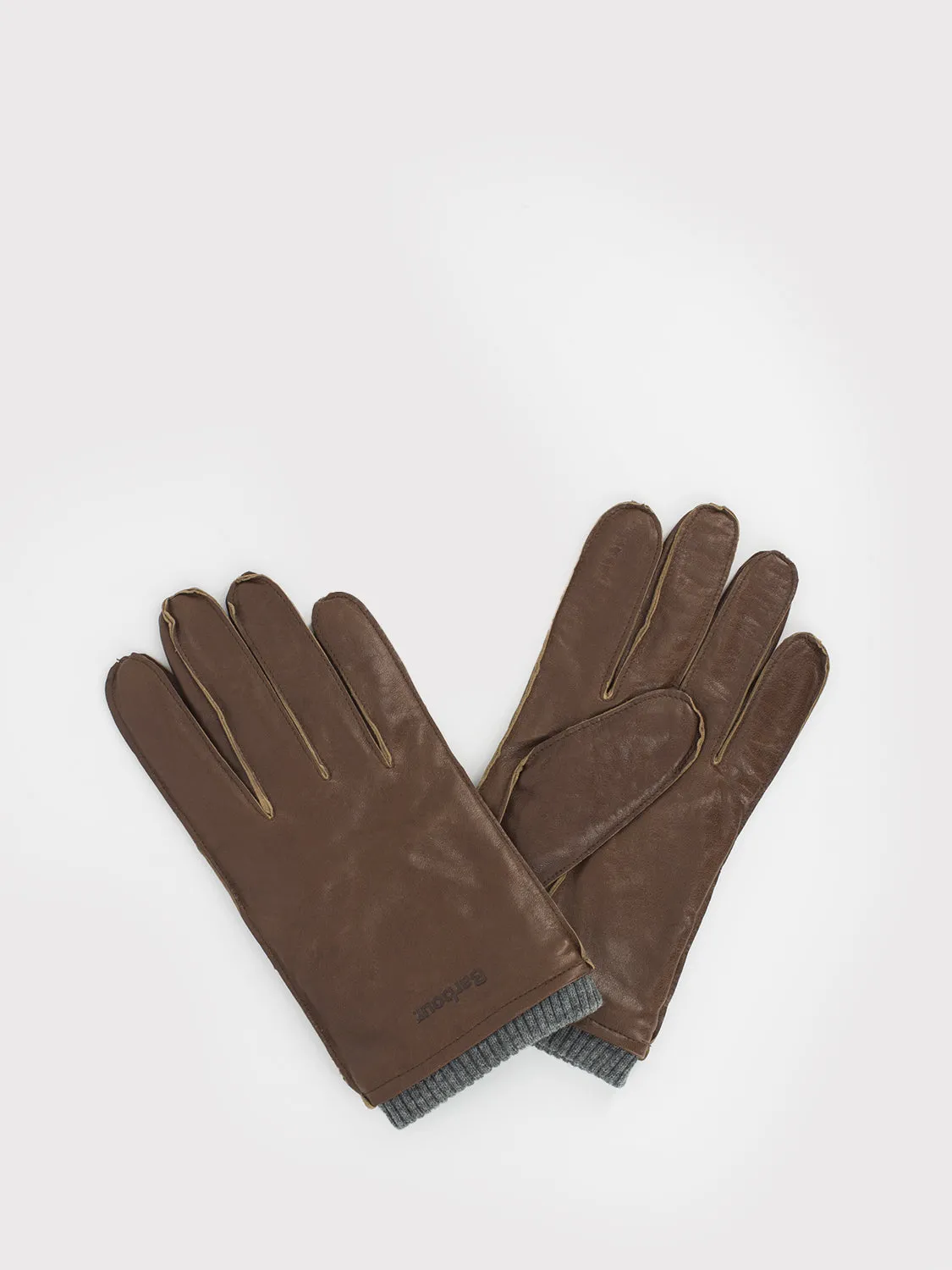 Barbour Braden Burnished Leather Glove Brown