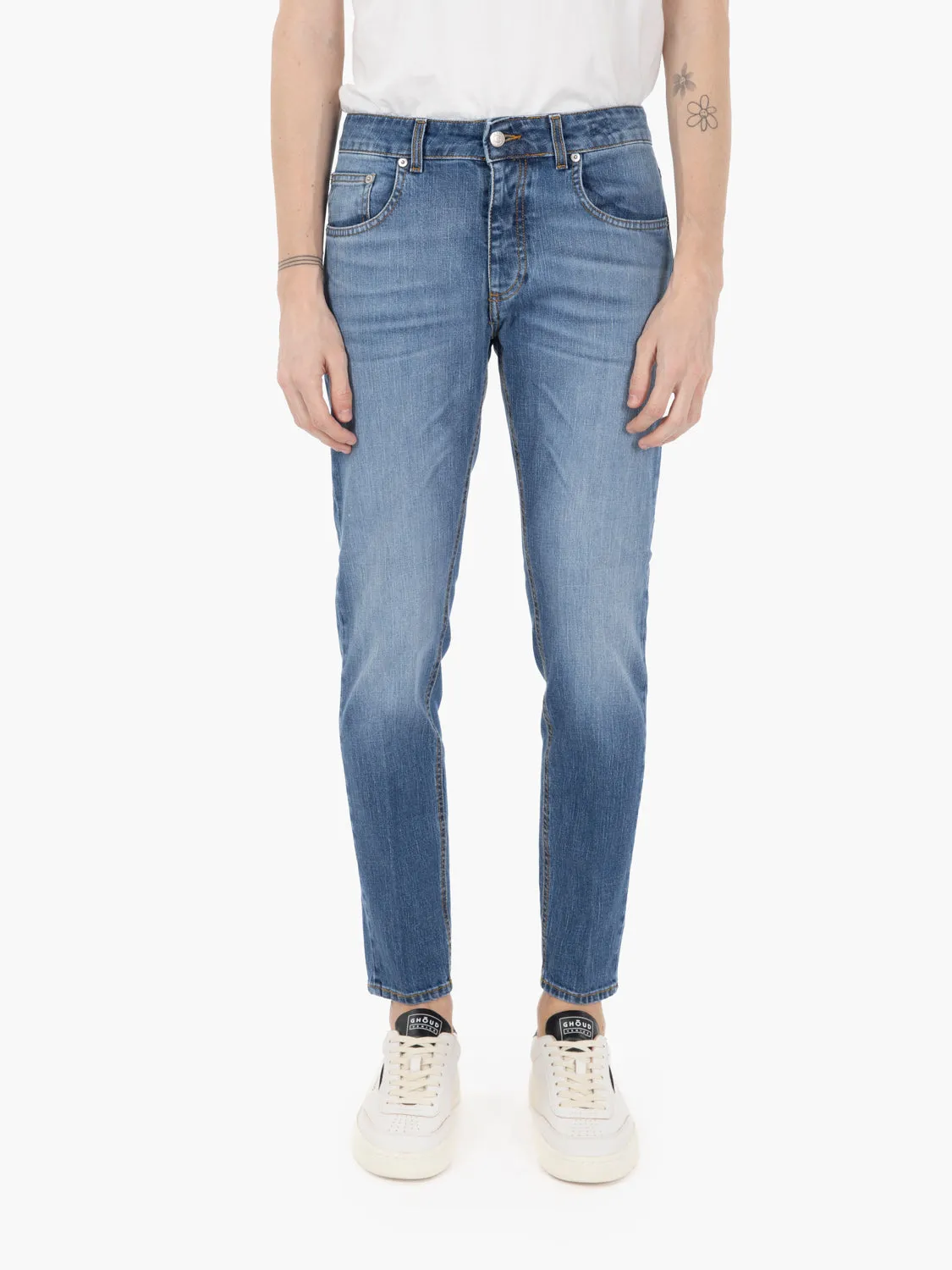 Jeans slim Davis blu medio chiaro