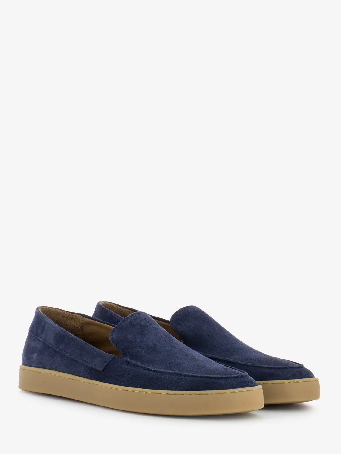 Slip-on camoscio navy