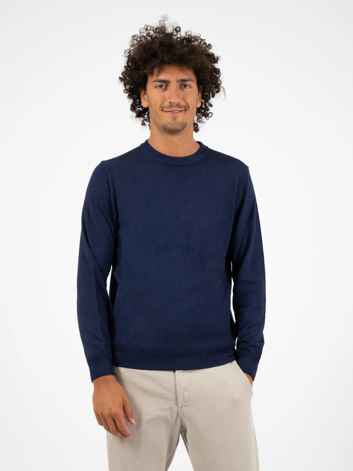 Maglia a girocollo old blu scuro