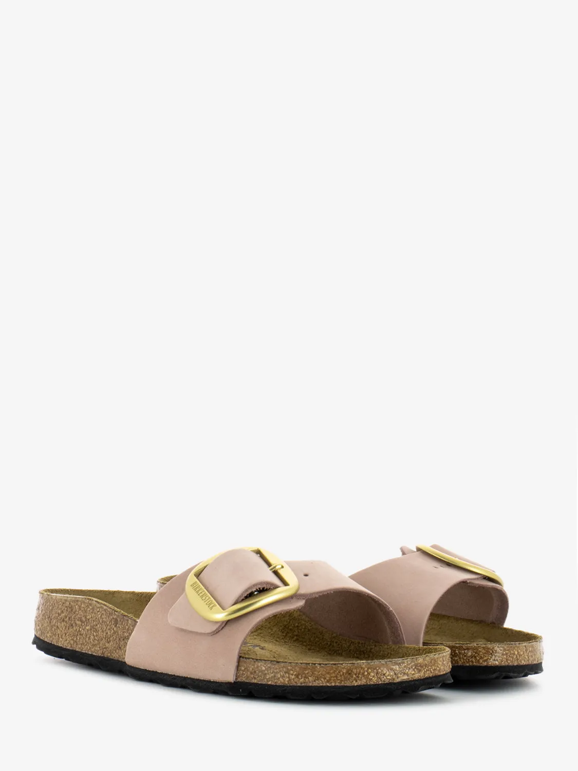 Madrid Big Buckle Nabuk Leather Soft Pink