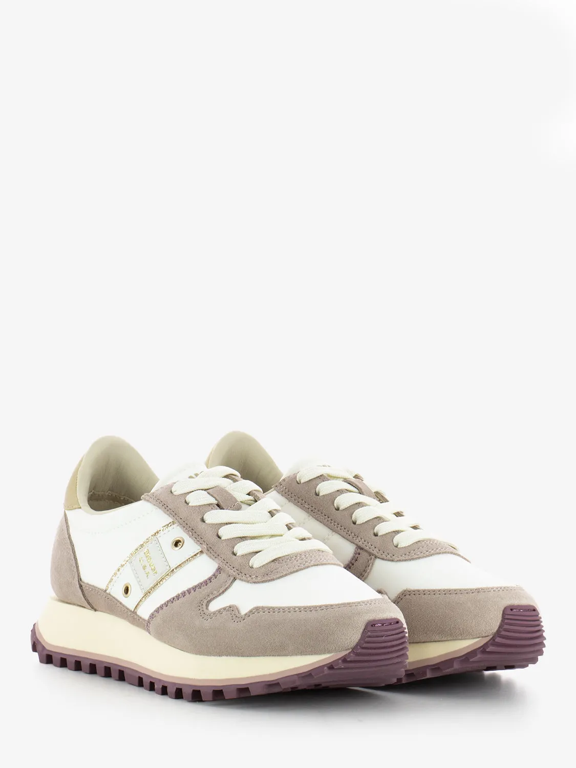 Sneakers W in nylon white / nude