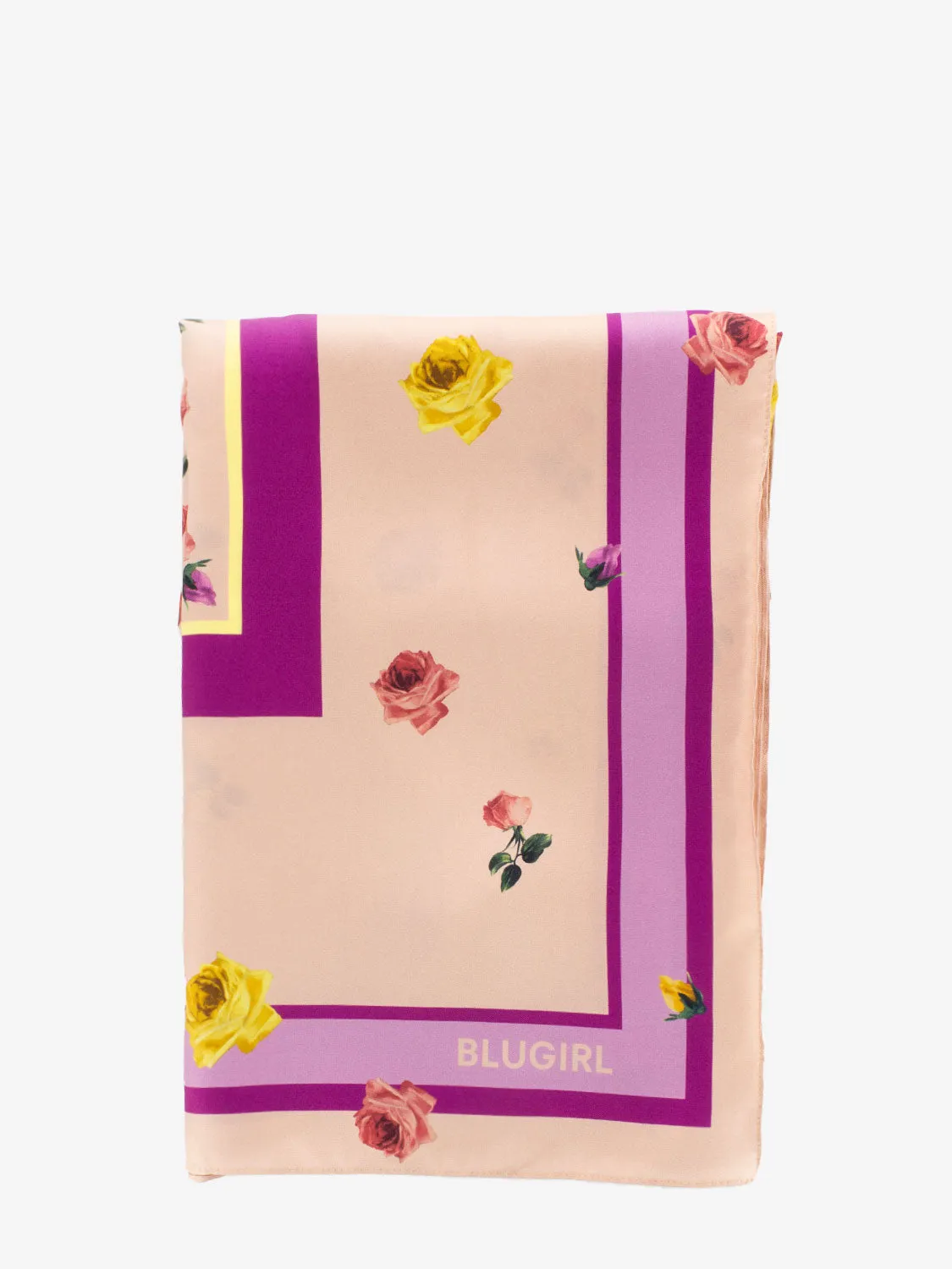 Foulard rose in seta