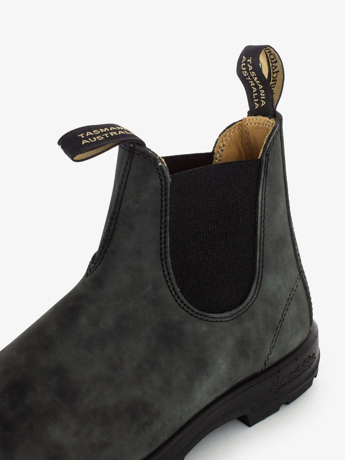 587 elastic sided boot rustic black