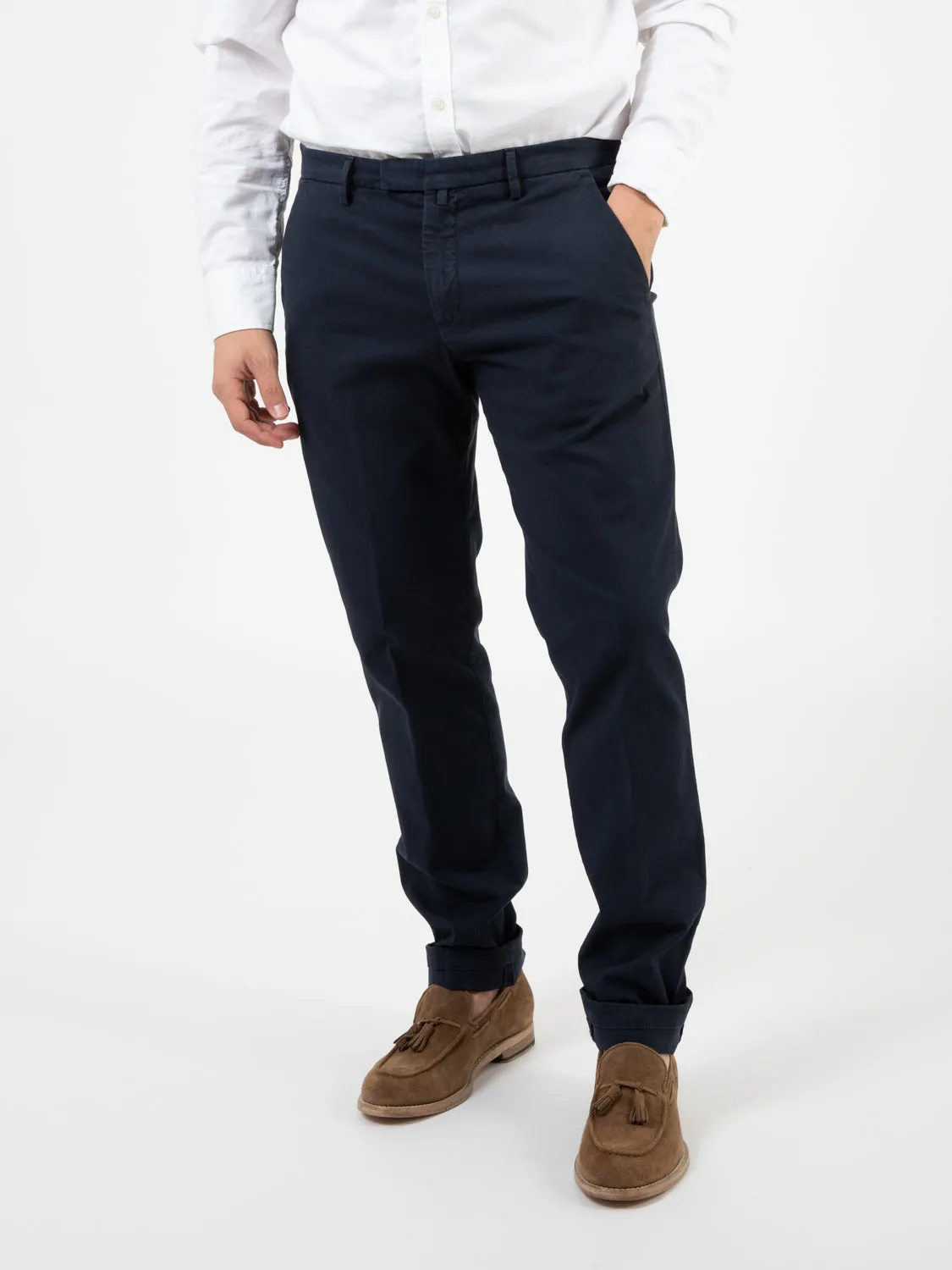 Pantaloni BG03 nido d'ape blu