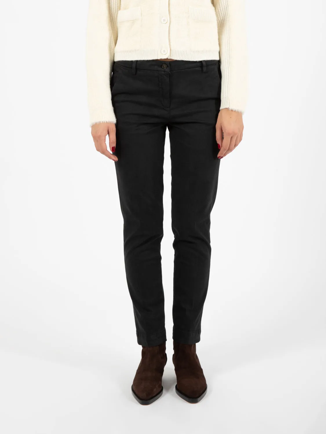 Pantaloni chino Nicole nero