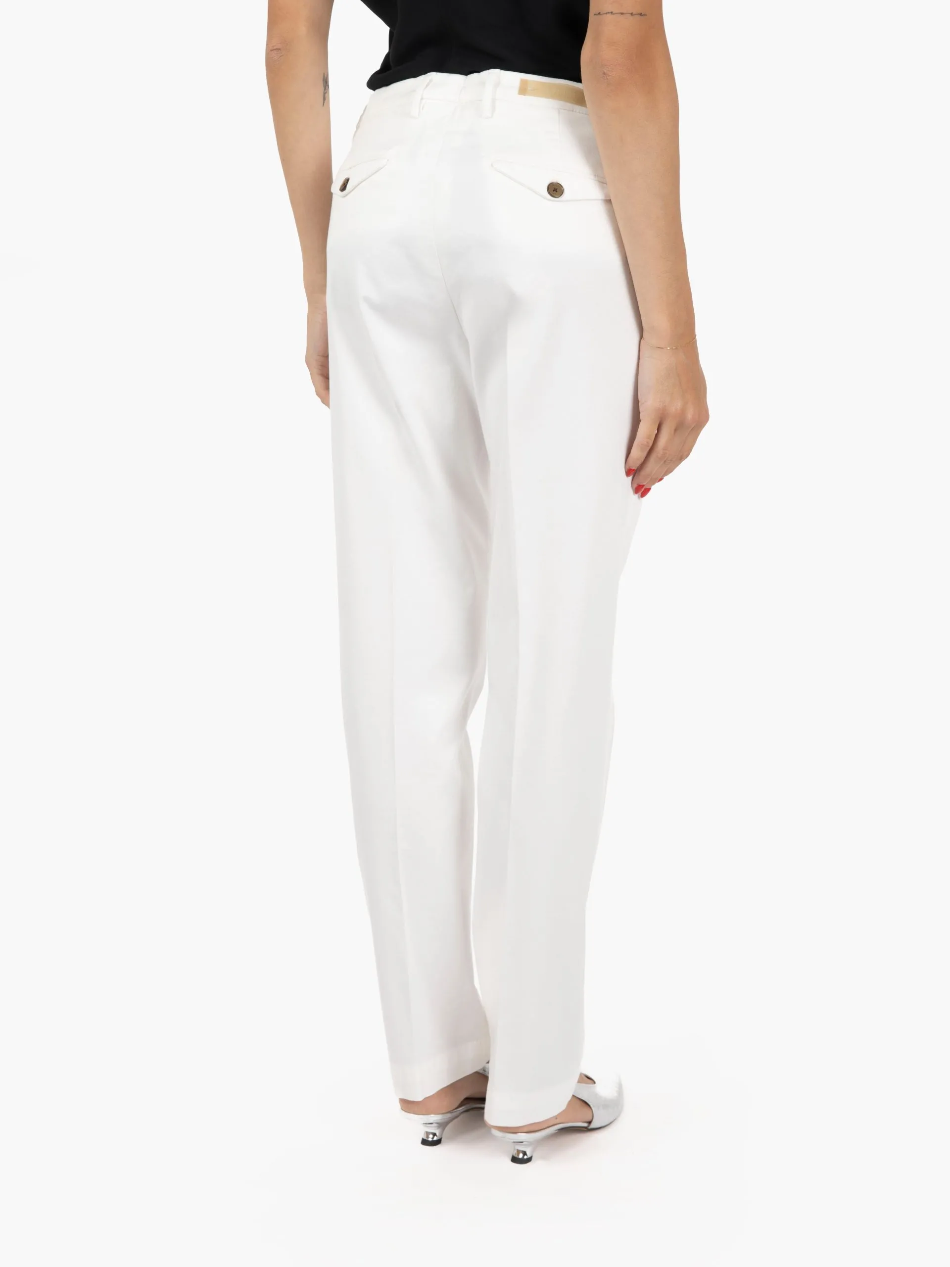 Pantaloni Isolde slim bianchi