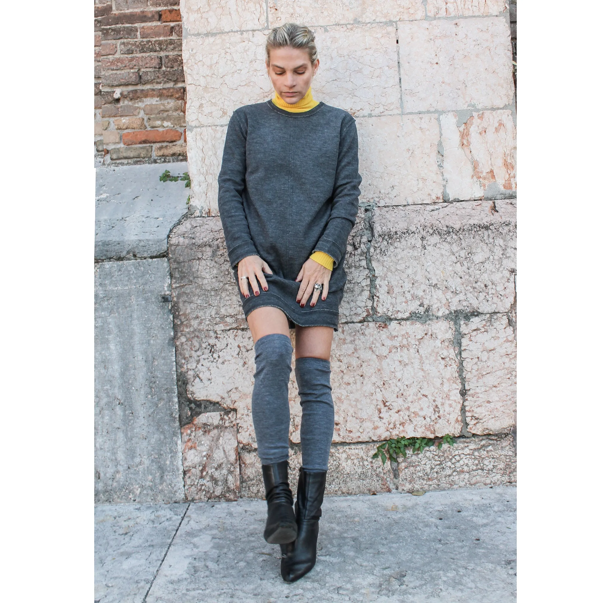 CARA -Abito felpa lana