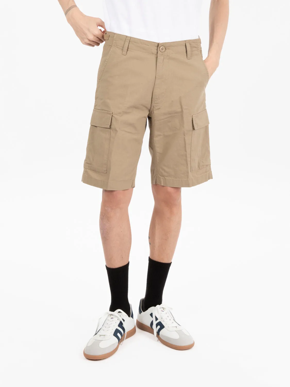 Aviation Shorts leather rinsed