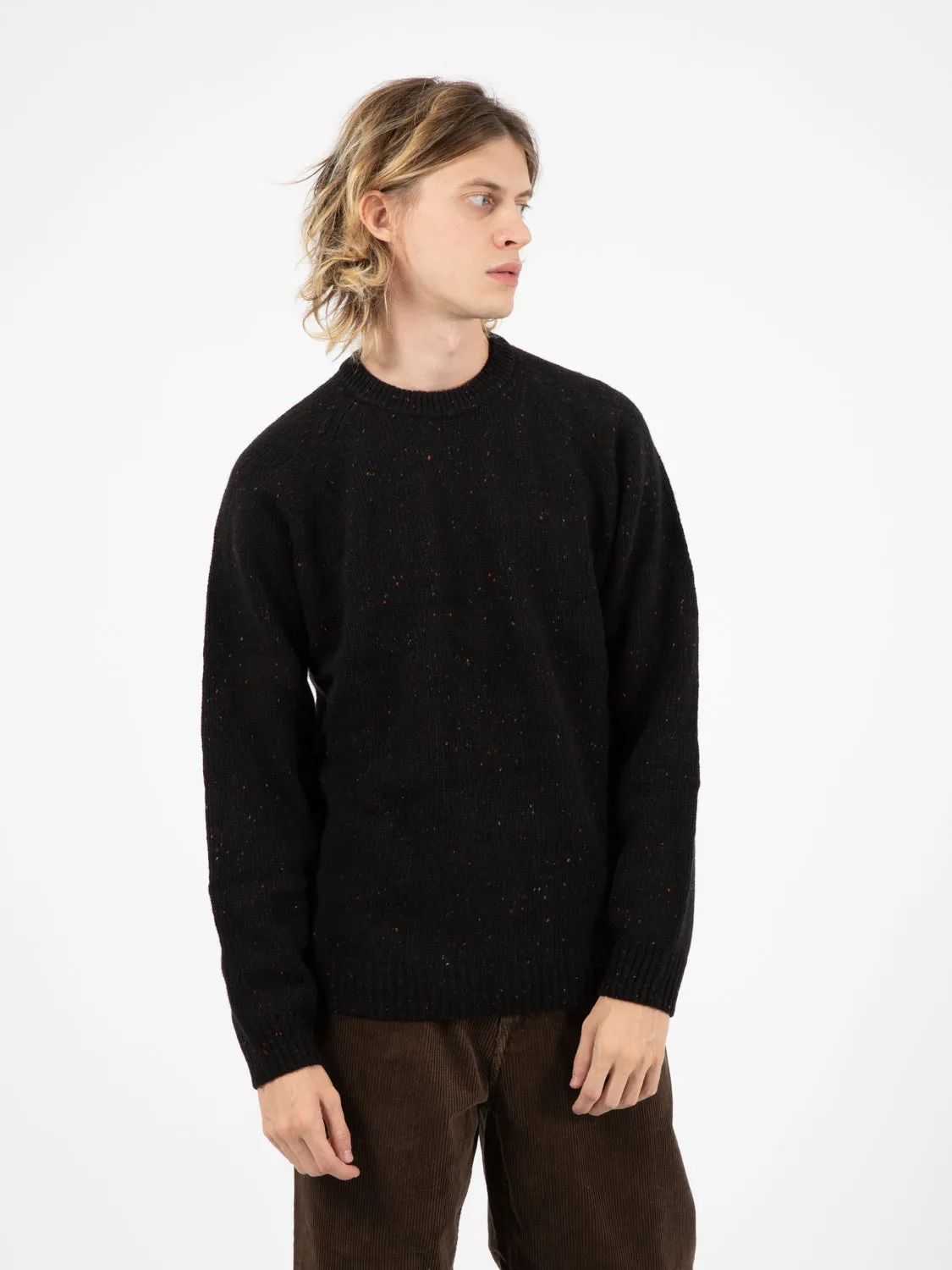 Anglistic sweater speckled black