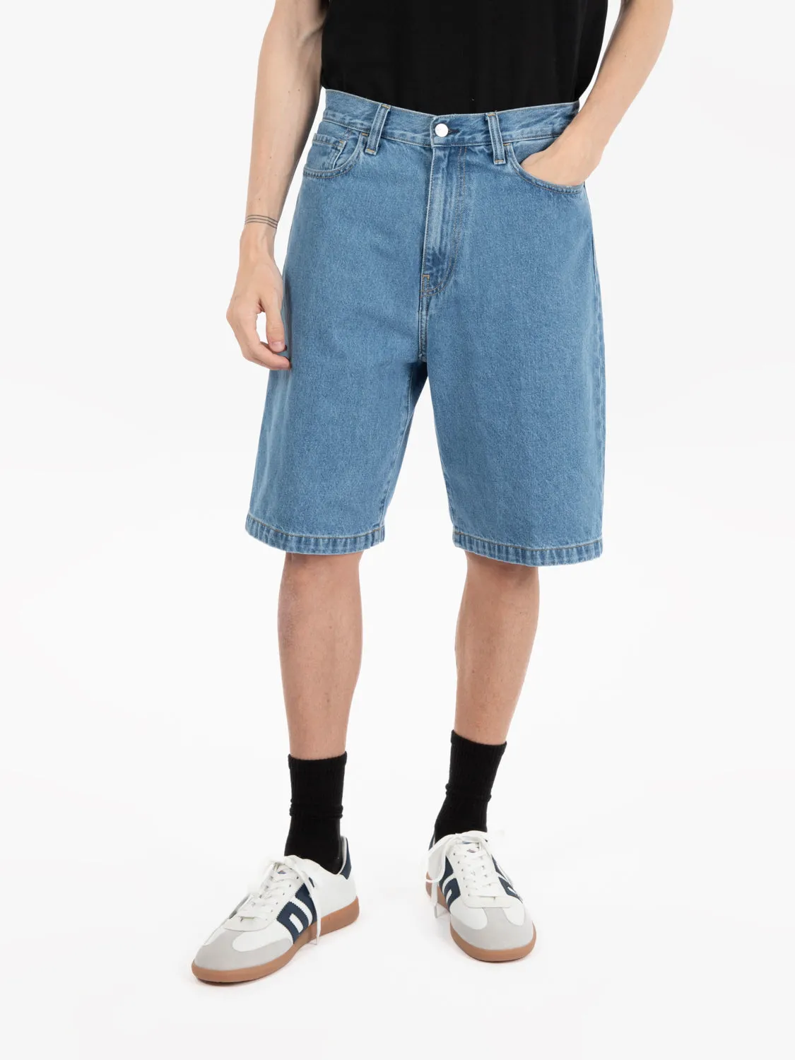 Landon Short blue heavy stone wash