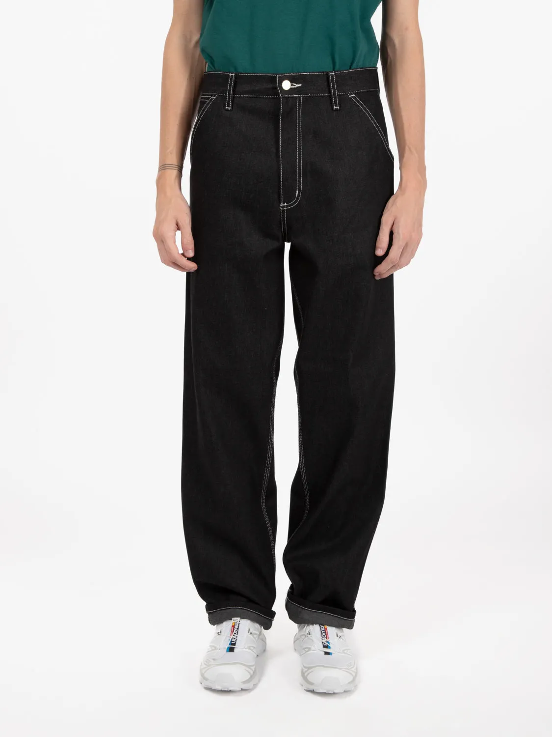 Simple pant black rigid