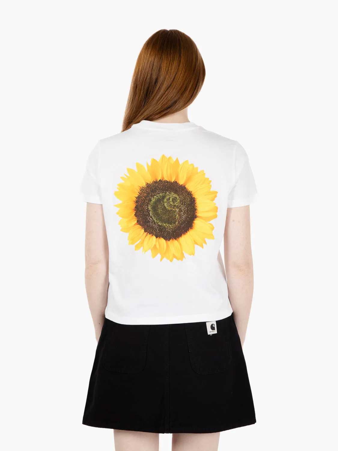T-shirt W S/S sunflower t-shirt white