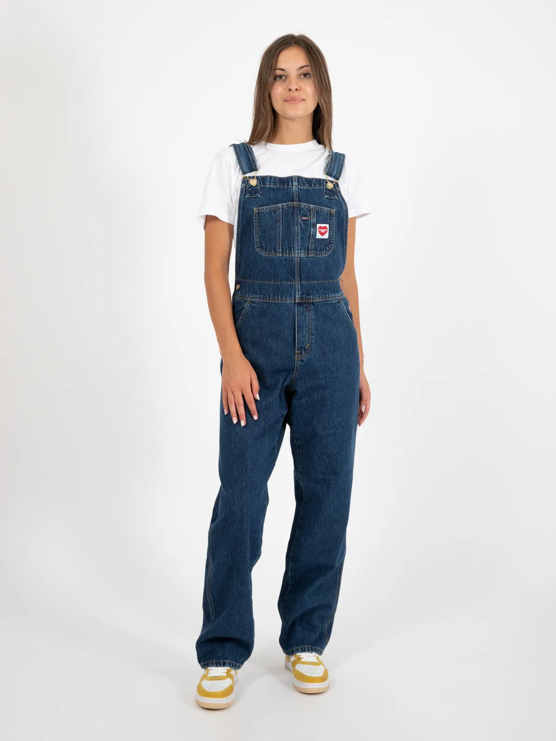 W' nash overall straight blue stone wash