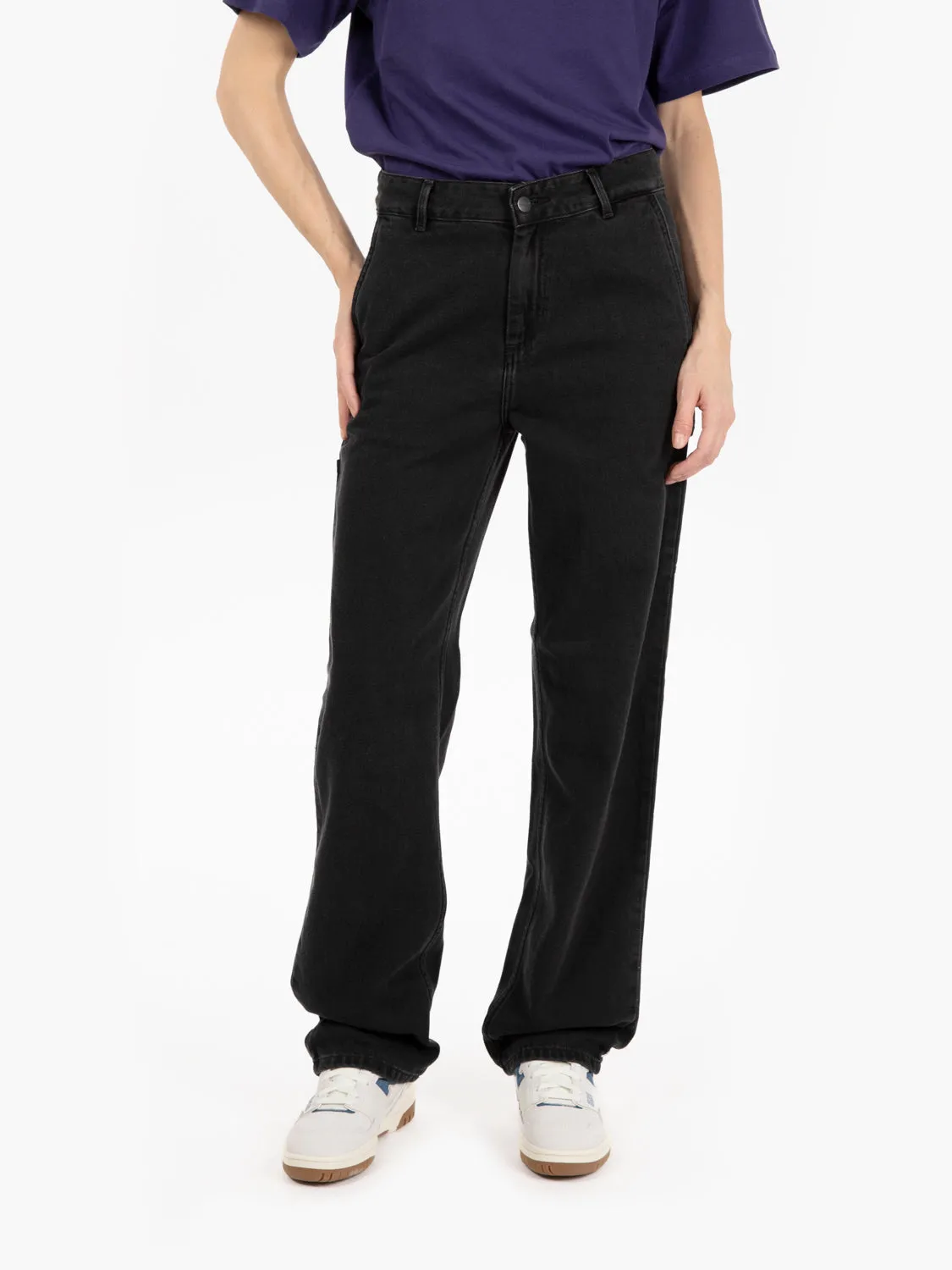 W' pierce pant straight black