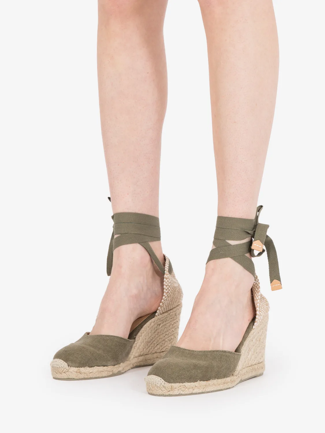 Espadrillas Carina canvas olive 95mm