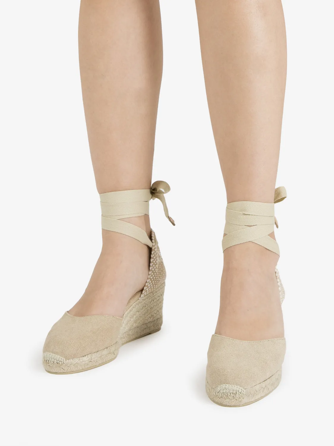 Espadrillas Carina canvas sand 70mm