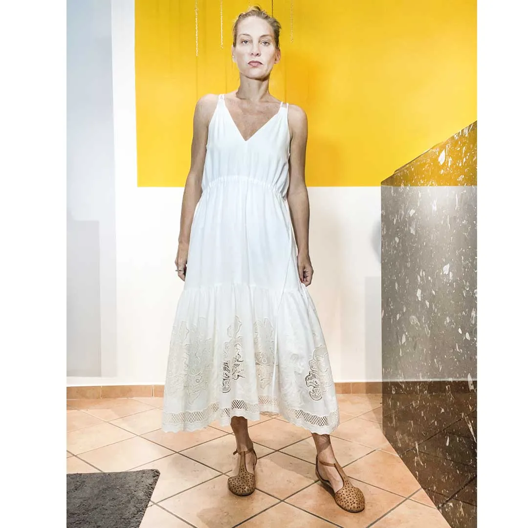 CELEBRATE - abito cotone bianco