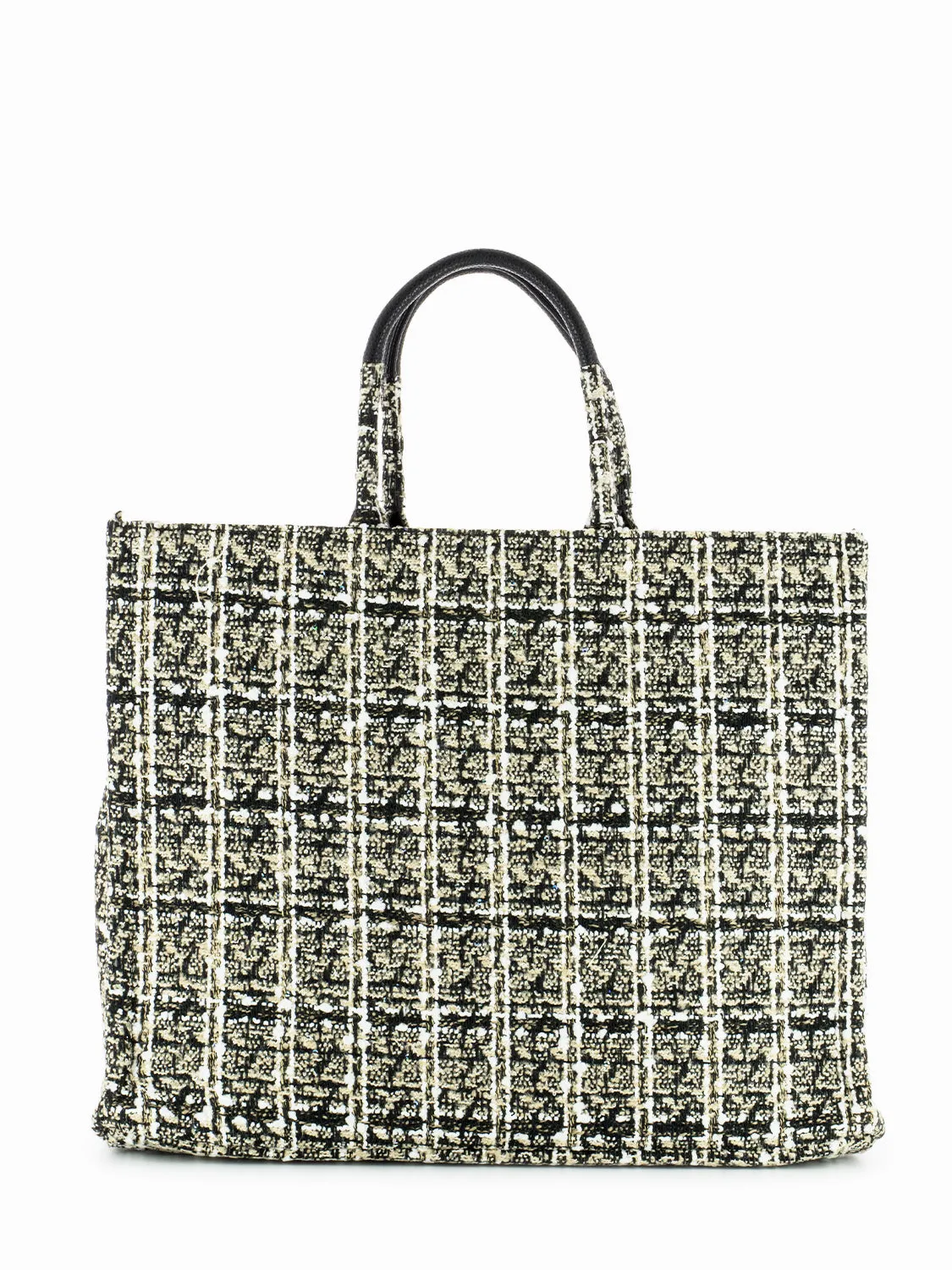 Shopper media Brooklyn  nero / beige / bianco