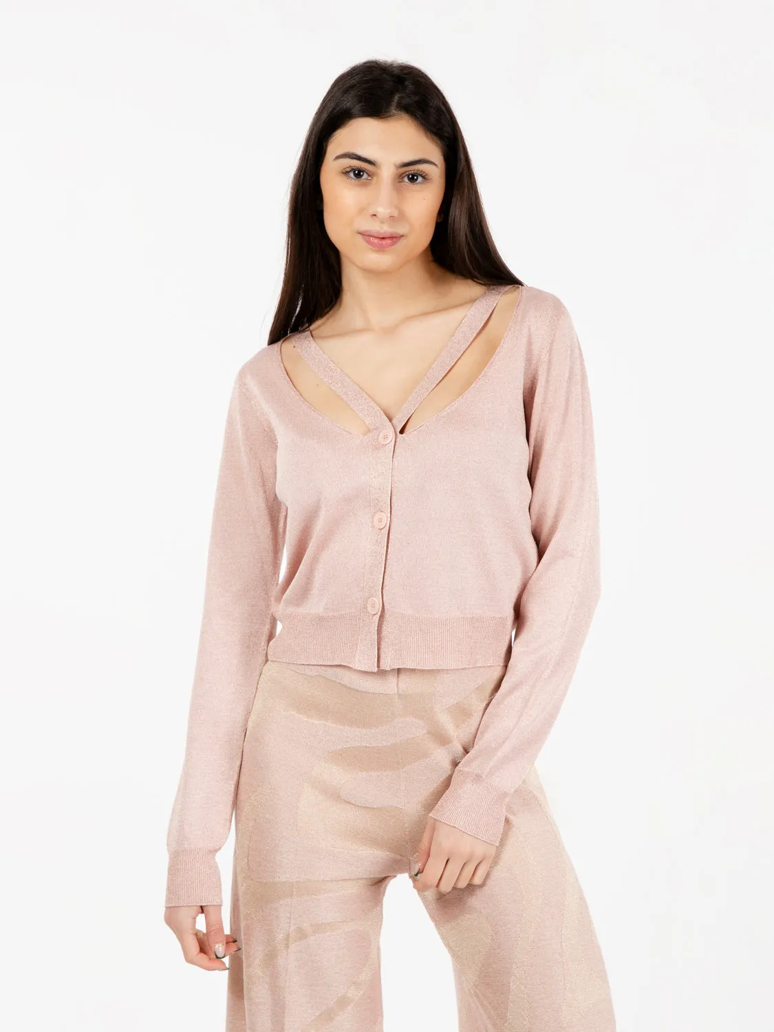 Cardigan cut-out cherry blossom