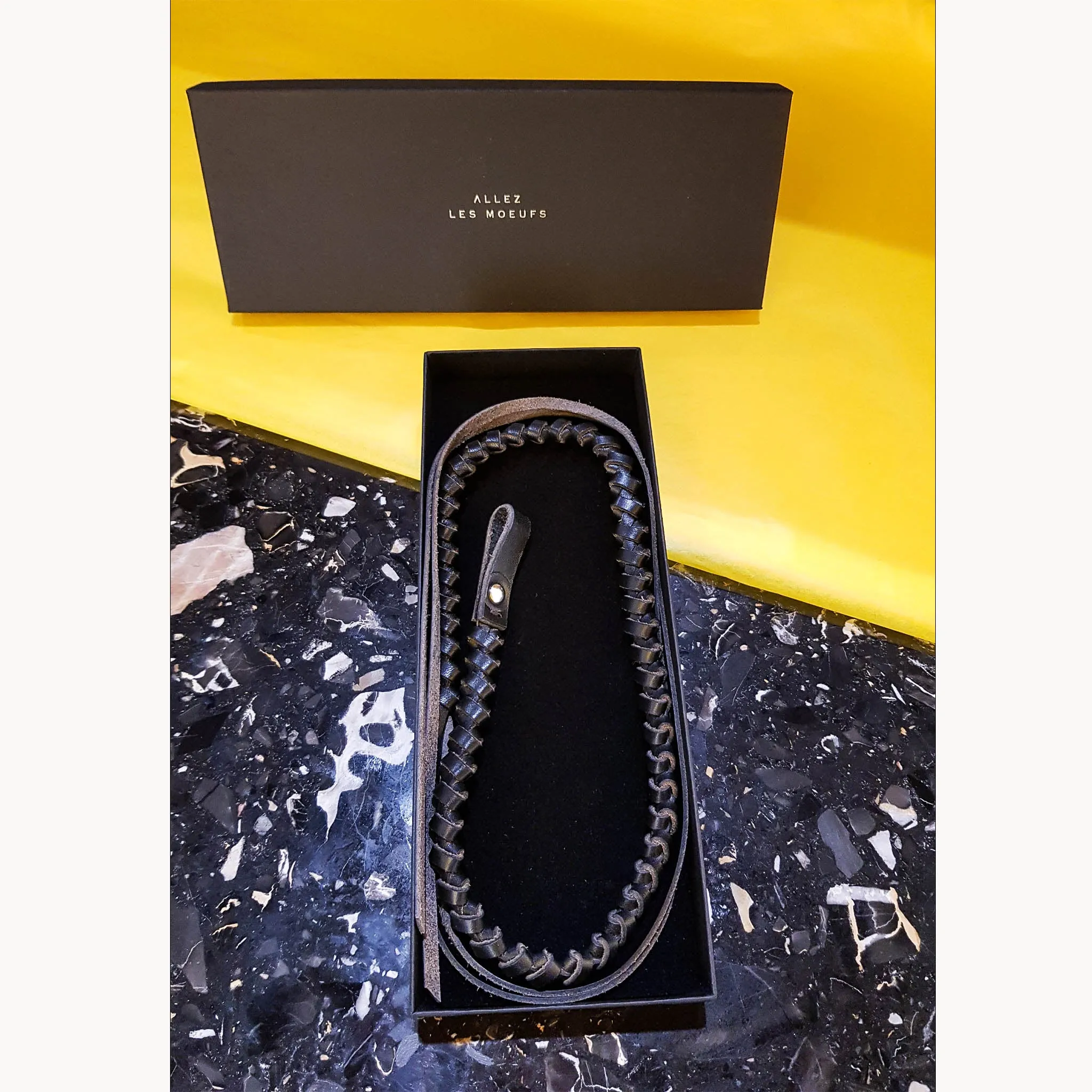 ZAMBIA MEN - collana in cuoio intrecciato