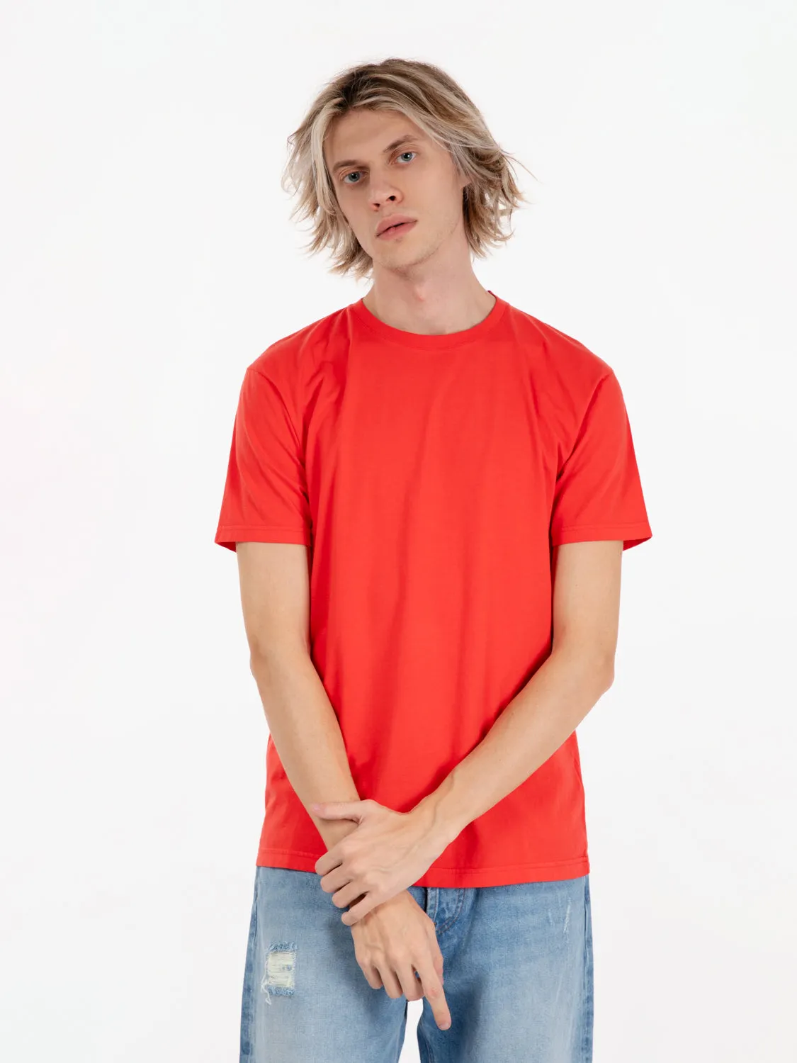 Classic Organic Tee Red Tangerine