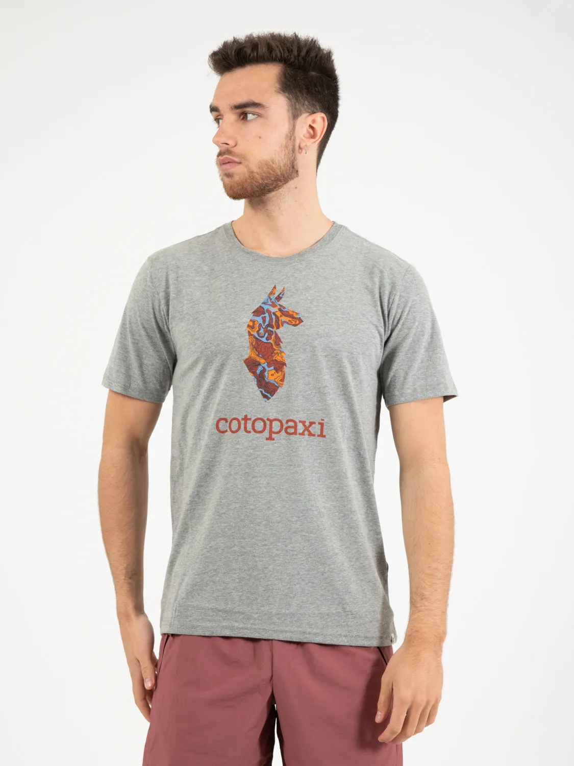 T-shirt Altitude Llama organic heather grey
