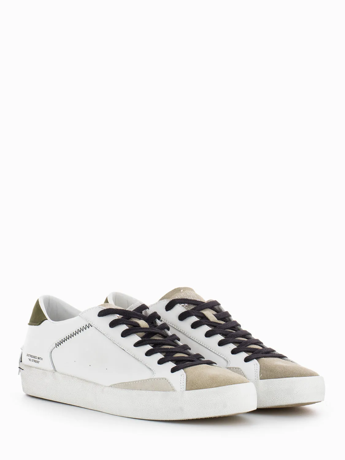 Low Top Distressed bianco / tortora
