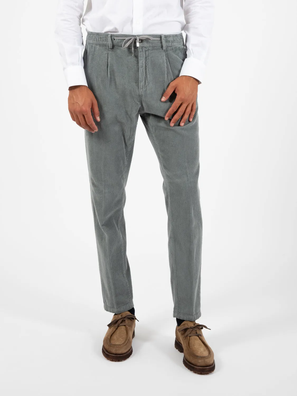 Pantaloni Mitte 1207 a coste cielo