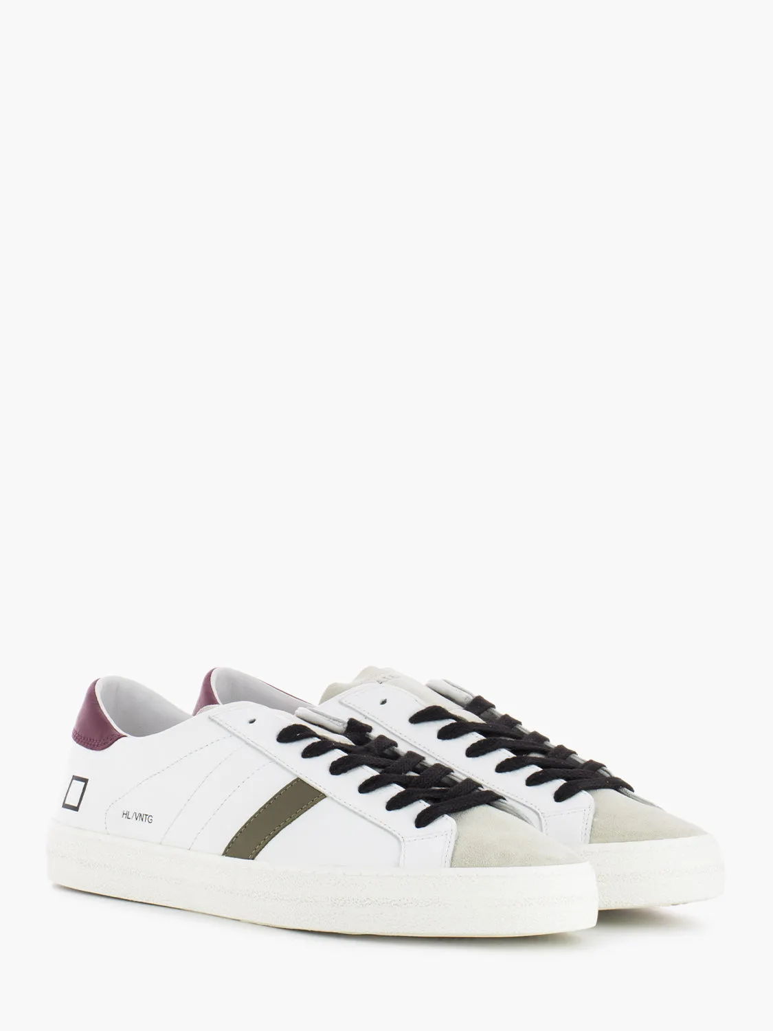 Hill low vintage calf white / bordeaux