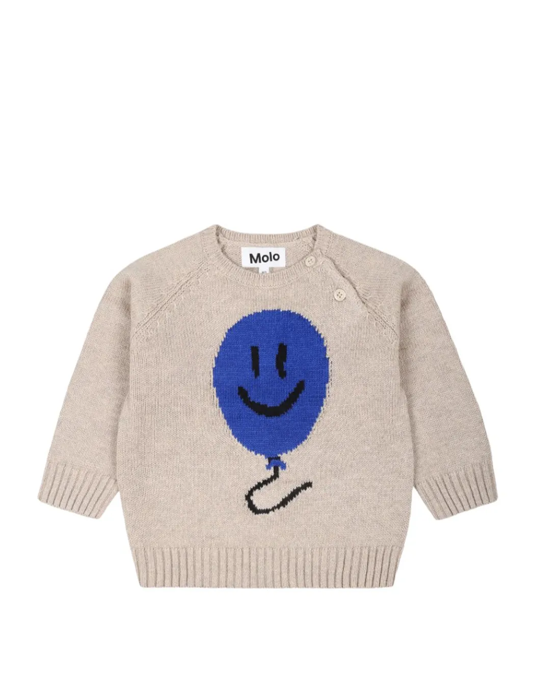 MAGLIA GIROCOLLO CON STAMPA PALLONCINO SMILE